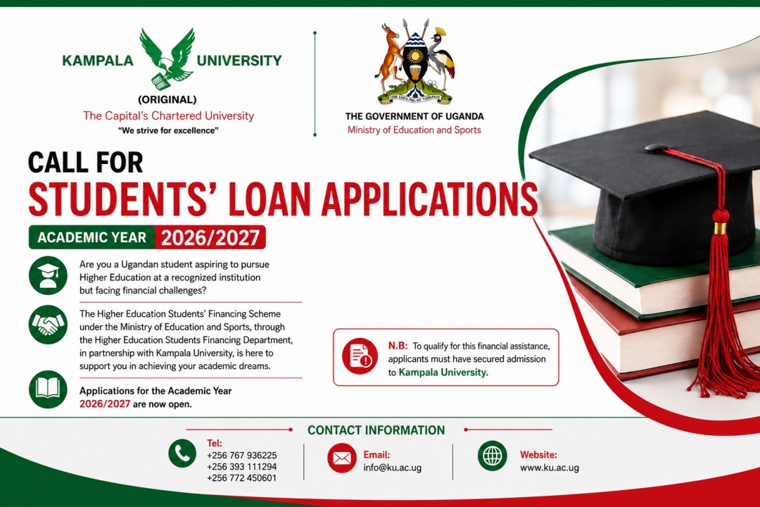 Kampala University Call For Students' Load Applications For The Academic Year 2026/2027