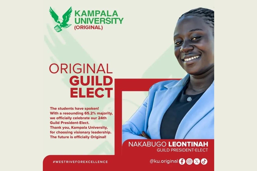 Nakabugo Leontinah Elected Kampala University’s 24th Guild President