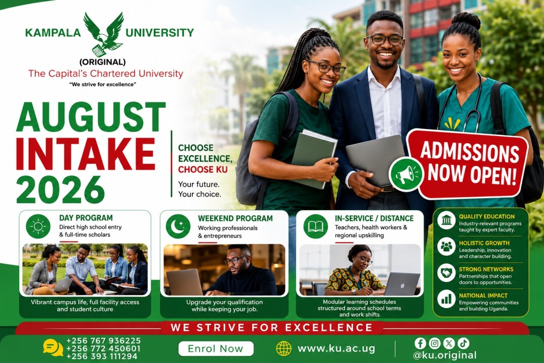 Kampala University Welcomes Students For The August 2026 Intake