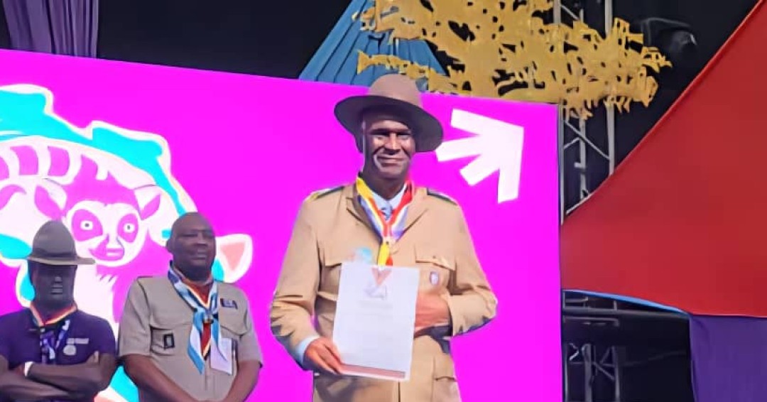 Uganda Shines as Kampala University Vice-Chancellor receives the Highest Scouts Award in Madagascar