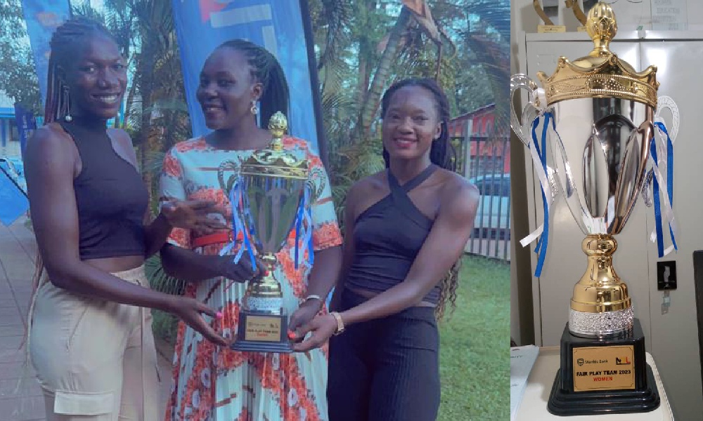 Kampala University Lady Eagles Awarded The Fair Play Trophy Of The National Basketball League (NBL) Season 2023